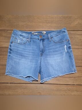 Seven7 Light Blue Distressed Denim Cutoff Shorts
